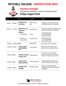 Orientation and Move-in, Mitchell College