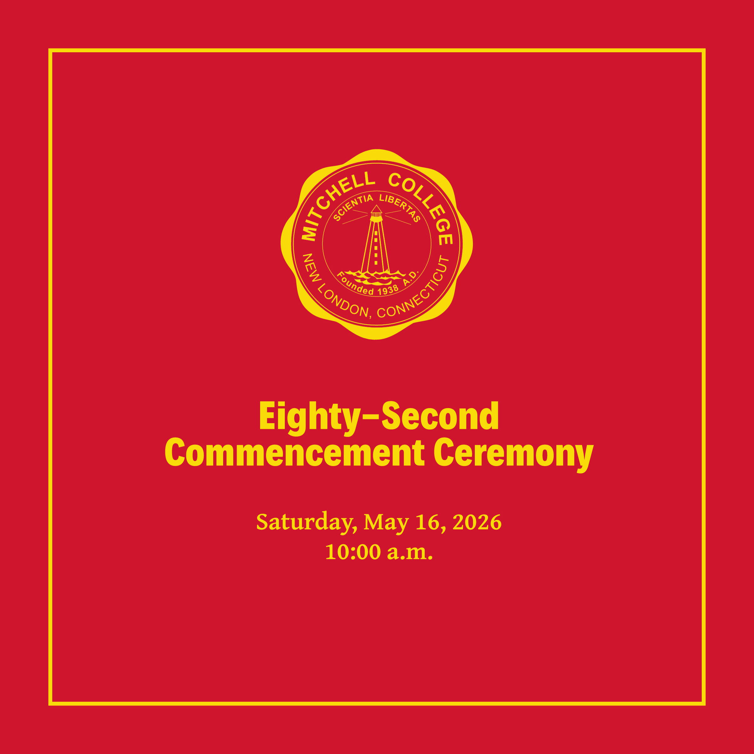 Mitchell College 82nd Commencement Ceremony Program Cover